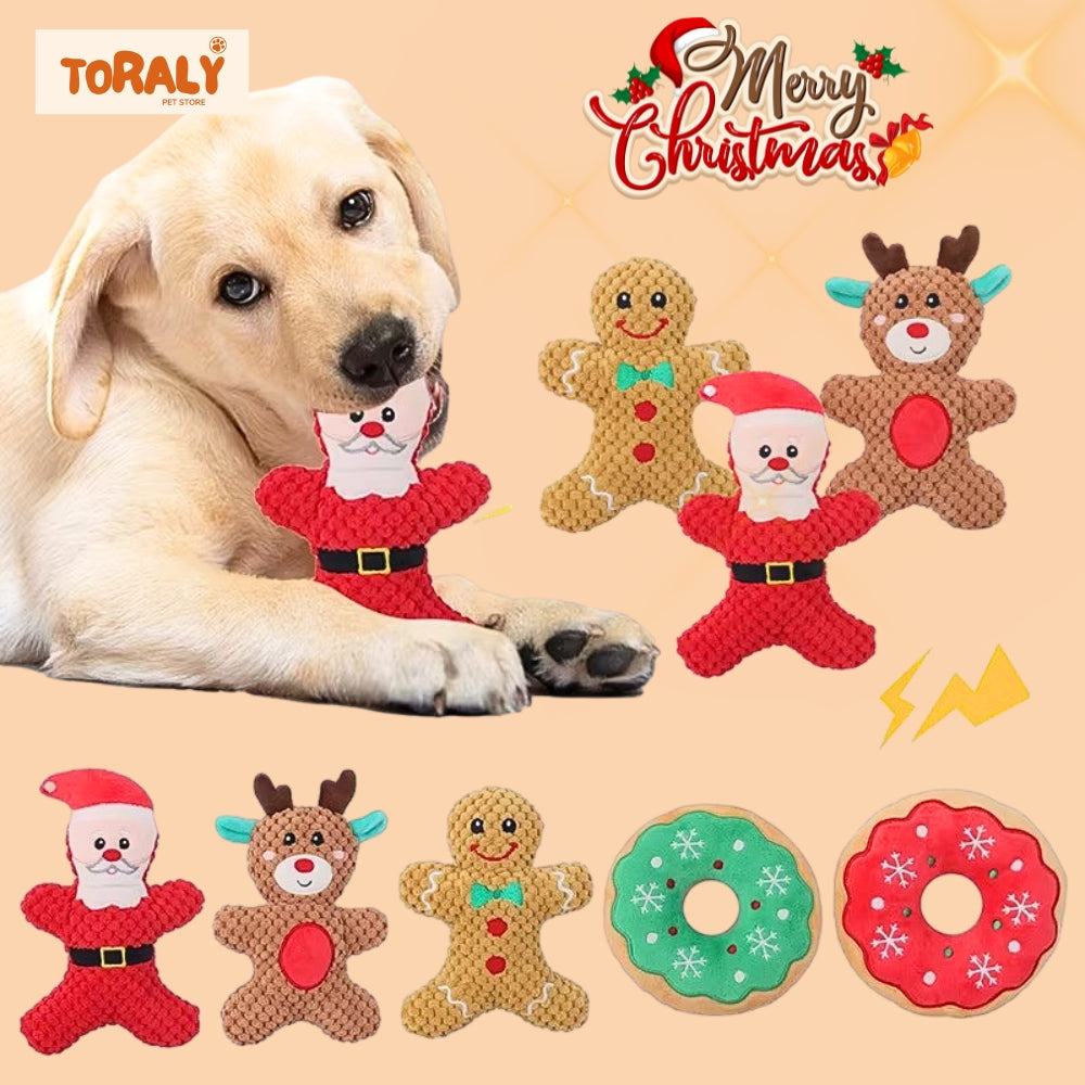 Squeaky Christmas Dog Chew Toys