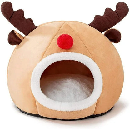 Reindeer-Shaped Christmas Pet House