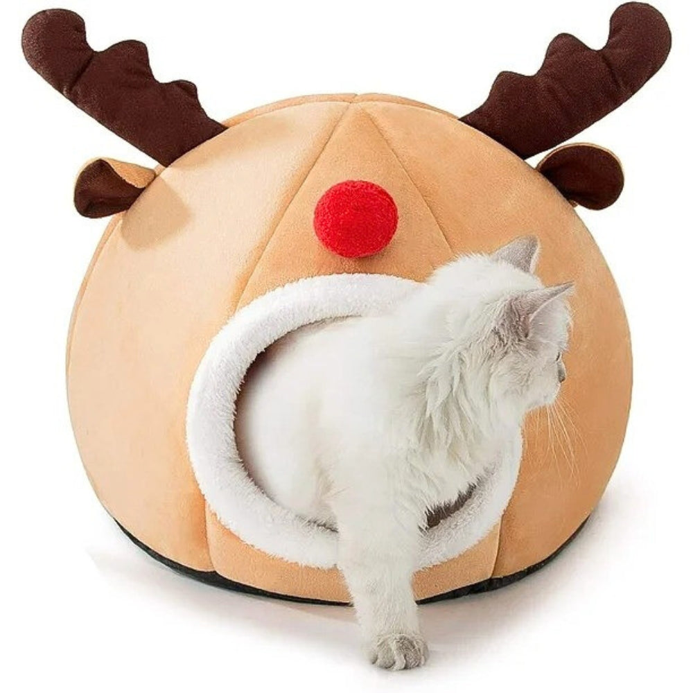 Reindeer-Shaped Christmas Pet House