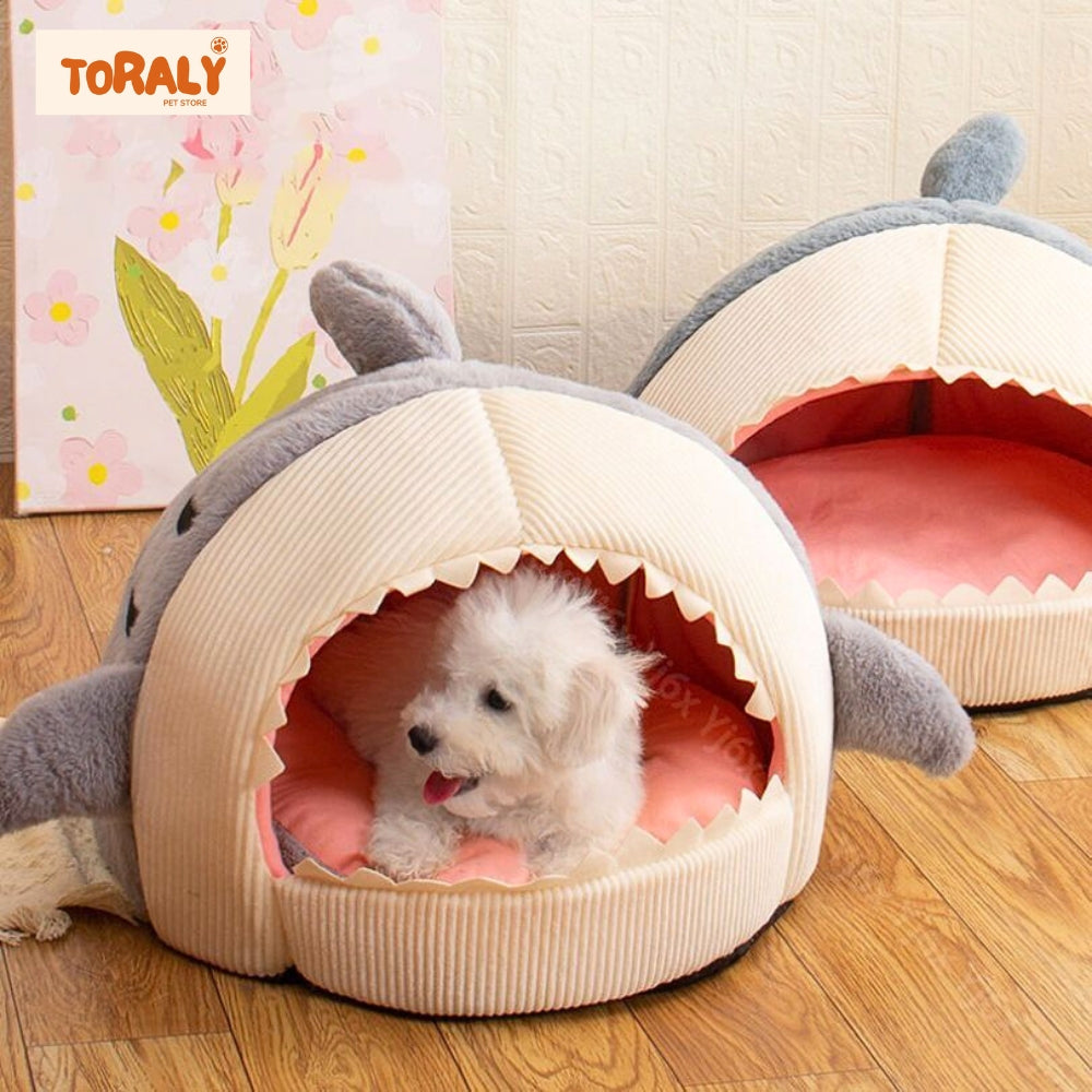 Cartoon Shark Pet Cave Beds