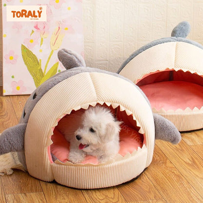 Cartoon Shark Pet Cave Beds