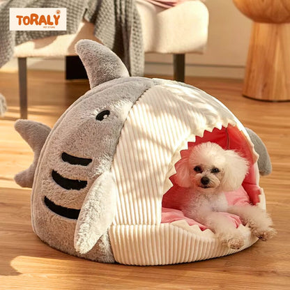 Cartoon Shark Pet Cave Beds