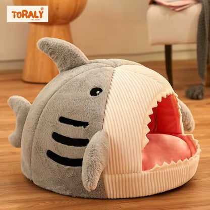 Cartoon Shark Pet Cave Beds