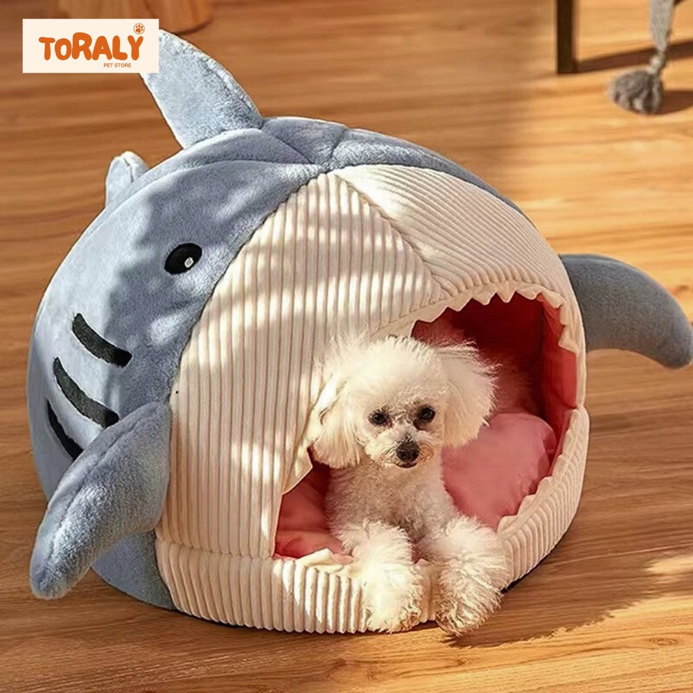 Cartoon Shark Pet Cave Beds