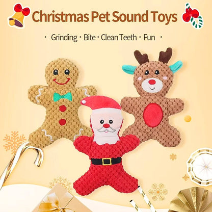 Squeaky Christmas Dog Chew Toys